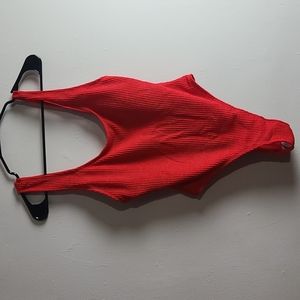 Shein Red One Piece Swimsuit Size M
